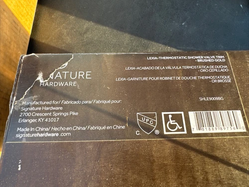 Signature Hardware Lexia 483860 - Valve Trim Only Brushed Gold - Picture 2 of 5