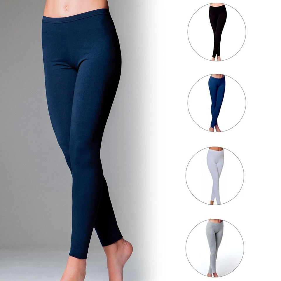 Leggings donna JADEA in cotone elasticizzato primavera estate - Immagine 2 di 4