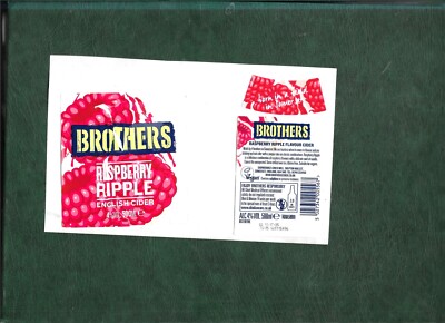 Cider bottle labels - Brothers Raspberry Ripple Cider from Shepton ...