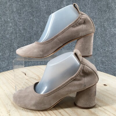 Tory Burch Shoes Womens 5.5 M Therese Slip On Pumps Suede Block