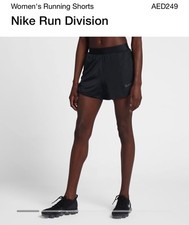 NEW STYLE Women's Nike Run Division DRY Train Running Shorts SMALL Black AJ6656