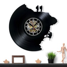 Climbing Vinyl Record Wall Clock Gift Surprise Ideas Friends Birthdays Decor Art
