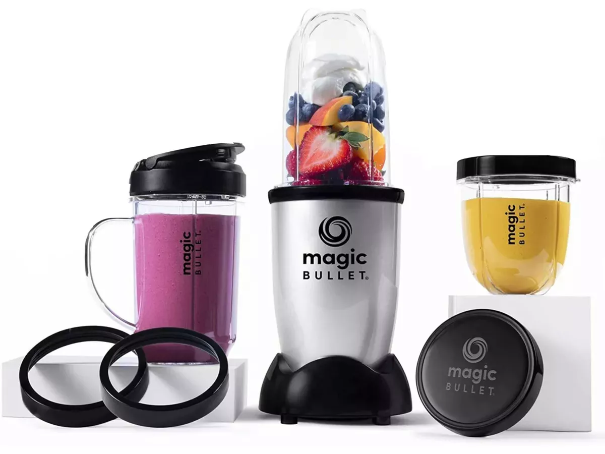 The Original Magic Bullet Countertop Blender 11 Piece Set Dishwasher Safe  856915005155