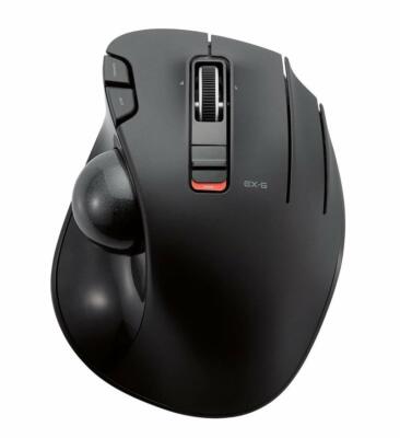 ELECOM M-XT3DRBK Wireless Trackball Mouse 6-Button with Smooth Tracking Functio