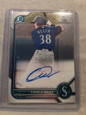 2022 Bowman Chrome #CPA-CW Charlie Welch Bowman 1st Auto - Seattle Mariners