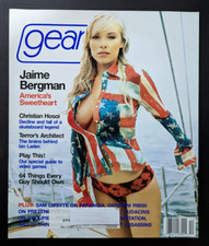 GEAR magazine JAIME BERGMAN, Christian Hosoi, Bin Laden, G. Ribisi December 2001