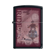 Zippo Lighter - Harley Davidson Bike "Ride" Black Matte - 852913