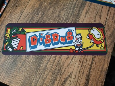 Dig Doug Classic Arcade Video Game Marquee Banner 4x12 Metal Wall Sign
