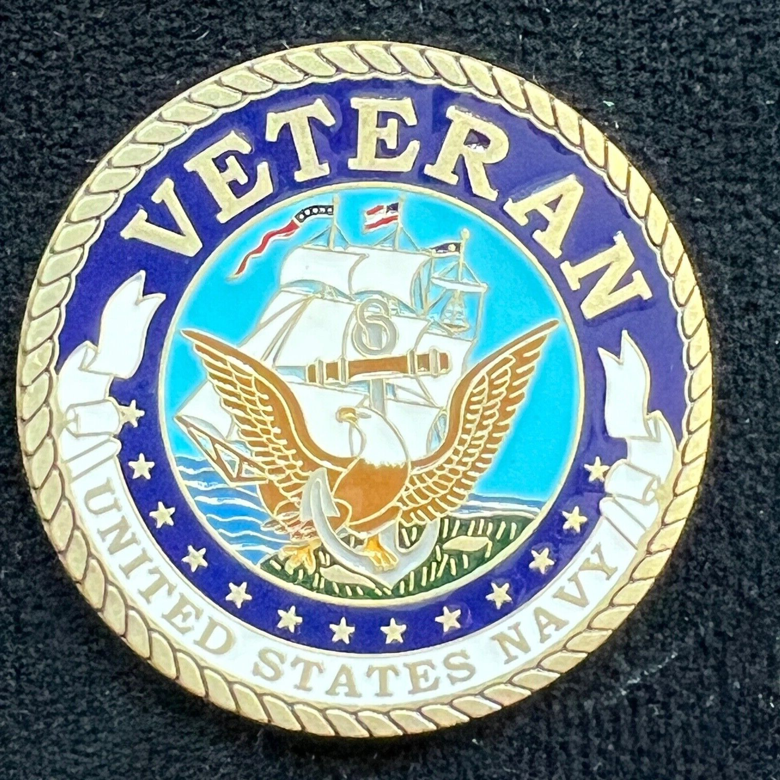 Veterans US Navy V4 Challenge Coin
