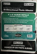 Pioneer 4 inch x 6 inch Refills 46-BPR For Bi-Directional Photo Albums BP-200