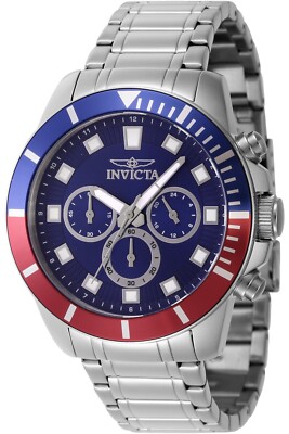 INVICTA 46041 PRO DIVER HERREN UHR STAHL BLAU CHRONO 45mm UNTERPREIS