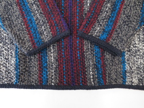 RED CAMEL Vintage 1990's Knit Sweater Skater Surfer Fresh Prince Beach Stripe LG - Picture 5 of 7