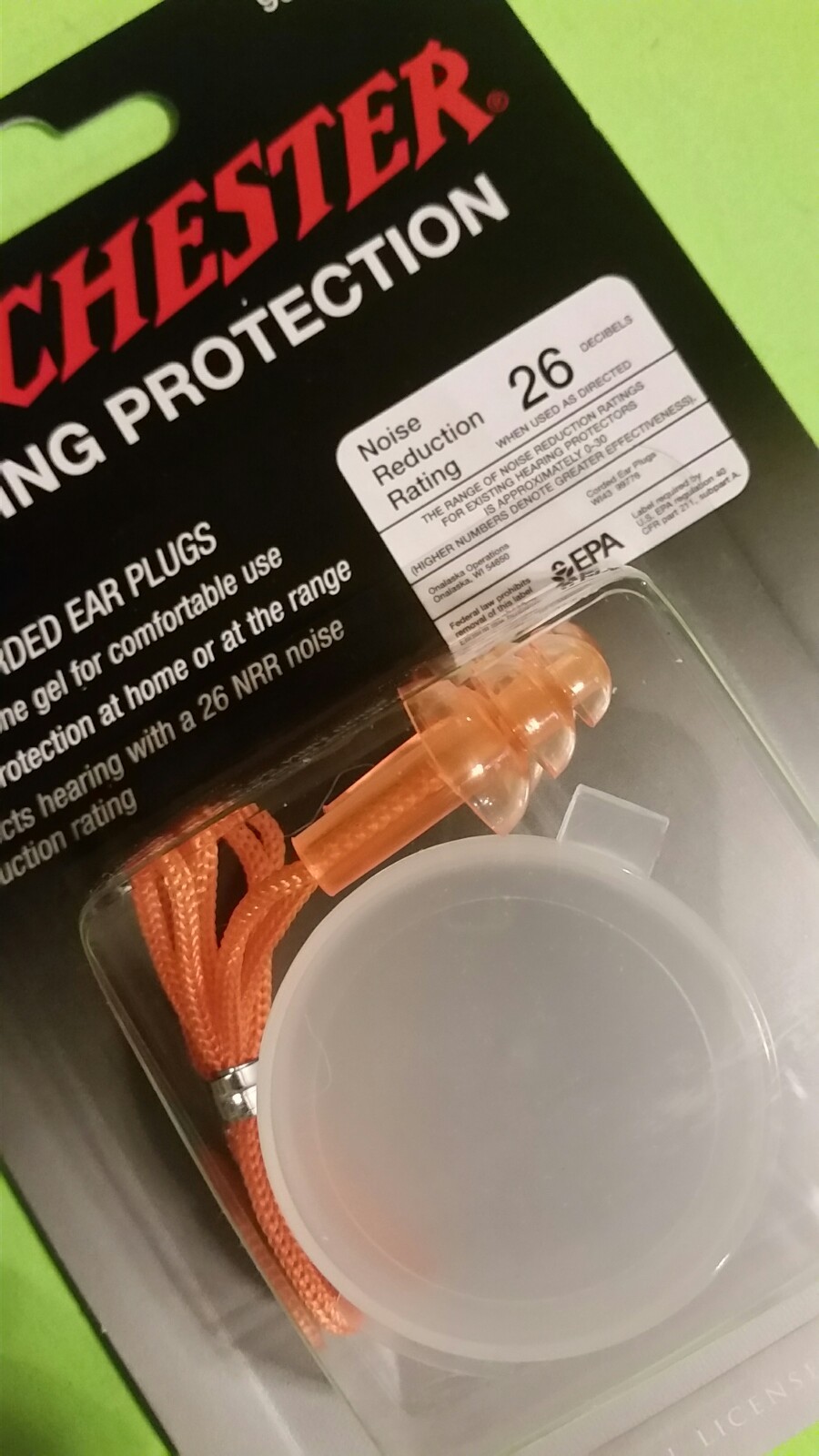 Winchester Hearing Protection Corded Ear Plugs 99776 X4 Pairs for sale