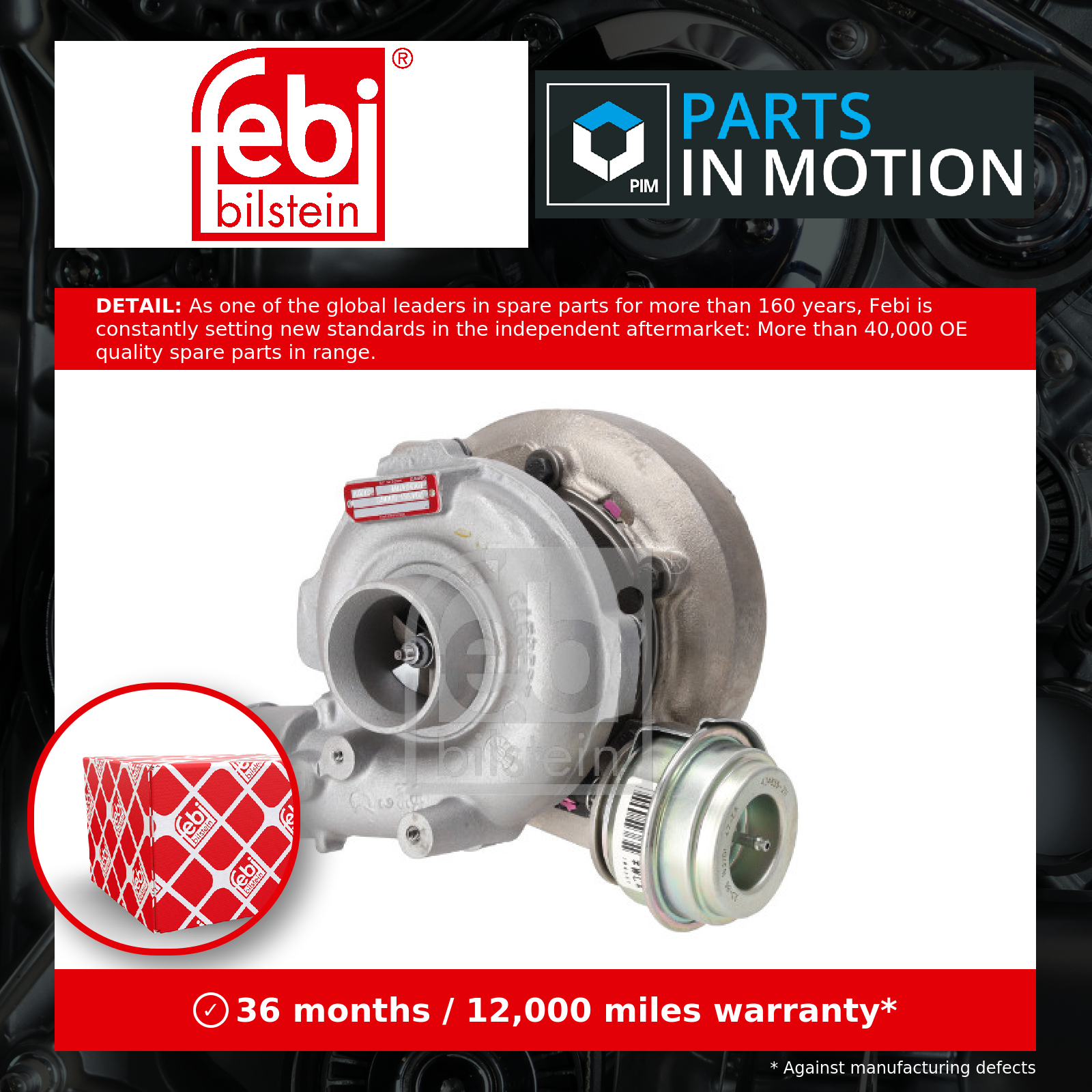 Charger, charging (supercharged/turbocharged) 187295 Febi 002248834 002249950