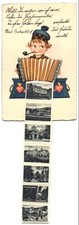 Leporello Postcard Bad Salzschlirf, pictures in accordion, Banifacius Fountain, Bathyard, 