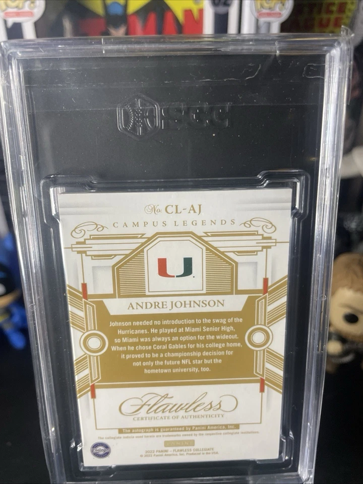 2022 Panini Flawless - Andre Johnson - Collegiate Auto - SGC 10/9.5 - 3/25 - Image 2 of 2
