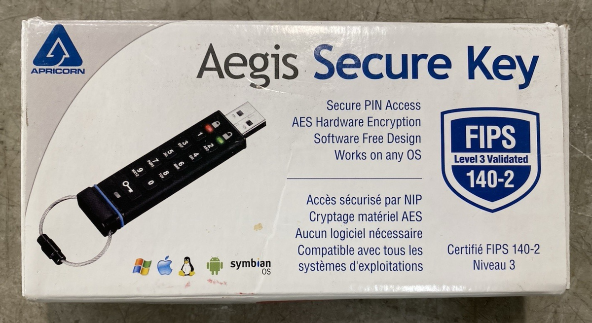 Apricorn AEGIS SECURE KEY ASK-256-4GB USB Flash Drive | eBay