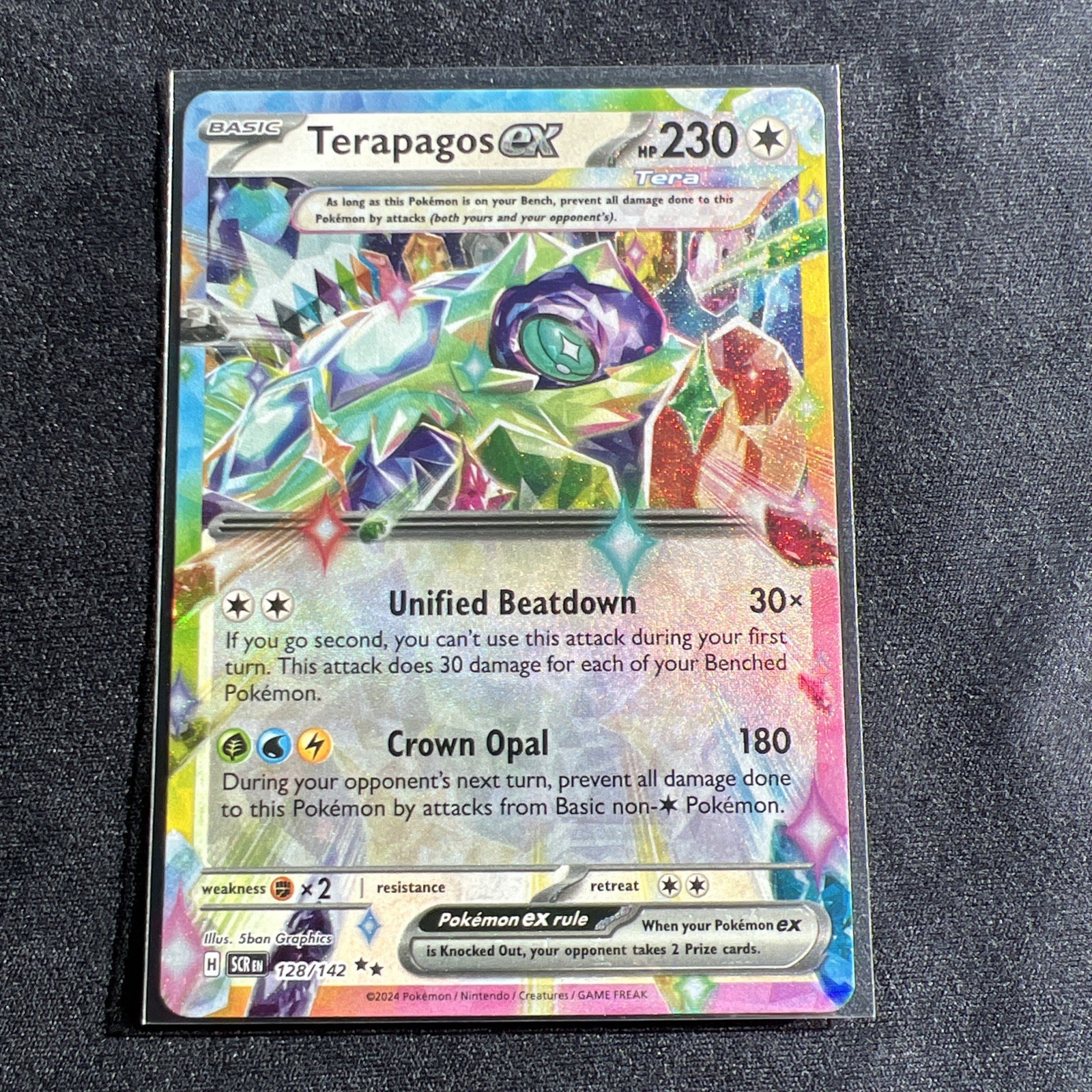 Terapagos ex 128/142 Stellar Crown DOUBLE RARE Holo Pokemon Card NM