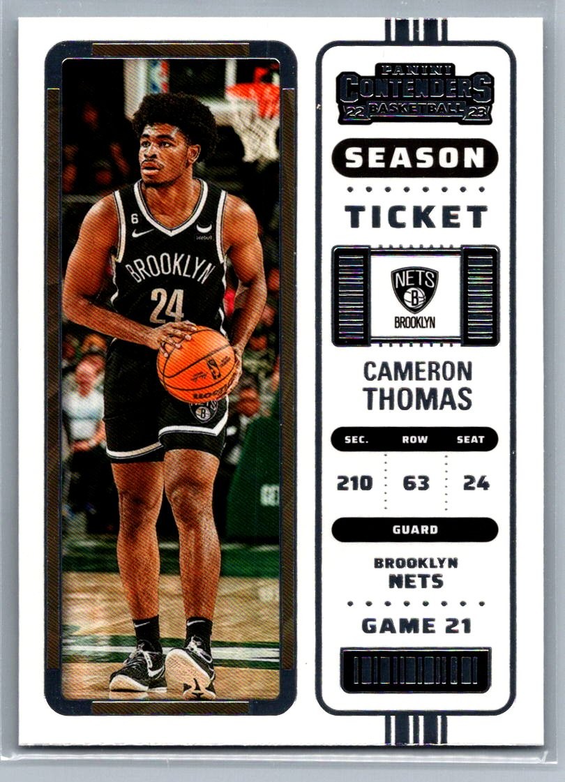 2022-23 Panini Contenders #80 Cameron Thomas Season Ticket Retail