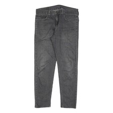 LEVI'S 502 HI-BALL Mens Slim Jeans Grey Denim W33 L30 Cotton Blend Zip
