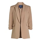 Scoop Women's Ultimate Crepe Scrunch Sleeve Blazer, Sizes XL LIGHT BEIGE