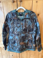 The North Face Women's Green/Teal Pull Over Quilted Hooded Jacket M