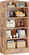 5-Tier Bookcase, Open Bookshelves and Bookcases with Storage Shelves, Floor Stan