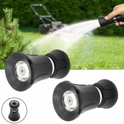 #ad 2X Fireman Hose Nozzle Water Sprayer Garden Adjustable High Pressure Washer Jet $19.99