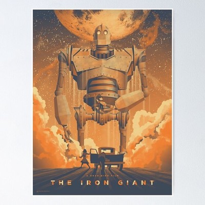 NEW The Iron Giant Poster Home Decor, Vintage Film Art, Classic Movie Wall Art