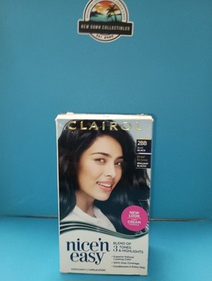 Clairol Nice 'N Easy Permanent Hair Color, 2BB Blue Black New in Box