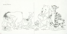 Disney: Dibujo original firmado de Mike Royer-Pooh, Tigger, Piglet, Eeyore