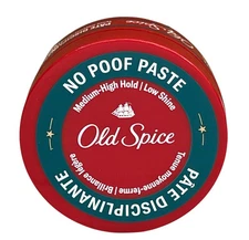Old Spice Hair Styling No Poof Paste Medium to High Hold with Low Shine 2.22 oz