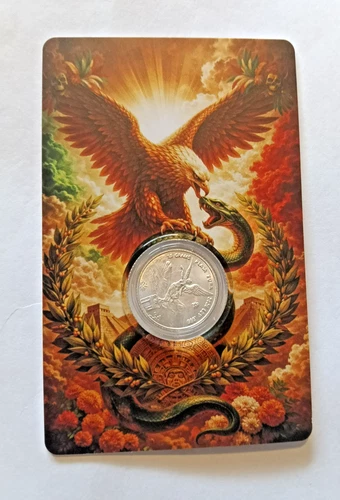 1.5 GRAM SILVER LIBERTAD TRIBUTE COIN IN THE EAGLE INVESTMENT CARD WITH C.O.A.