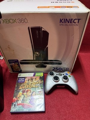 Microsoft Xbox 360 S Slim 250GB Console Bundle W/ Kinect Sensor