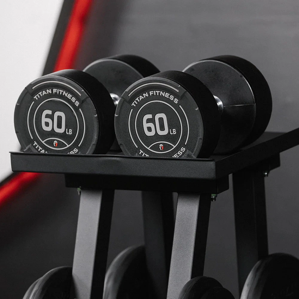 Titan Fitness Dumbbell Column Stand and Plate Tree - Thumbnail 4