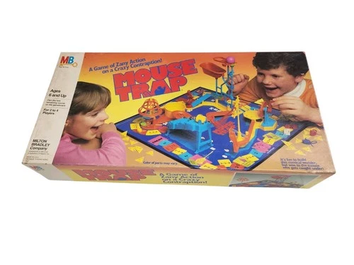 VINTAGE Mouse Trap COMPLETE Milton Bradley 1986 Classic Board Game Kids Family