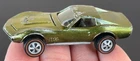 Vintage Hot Wheels Redline 1968 SLICK Olive Custom Corvette US - Dark Int, GOOD!