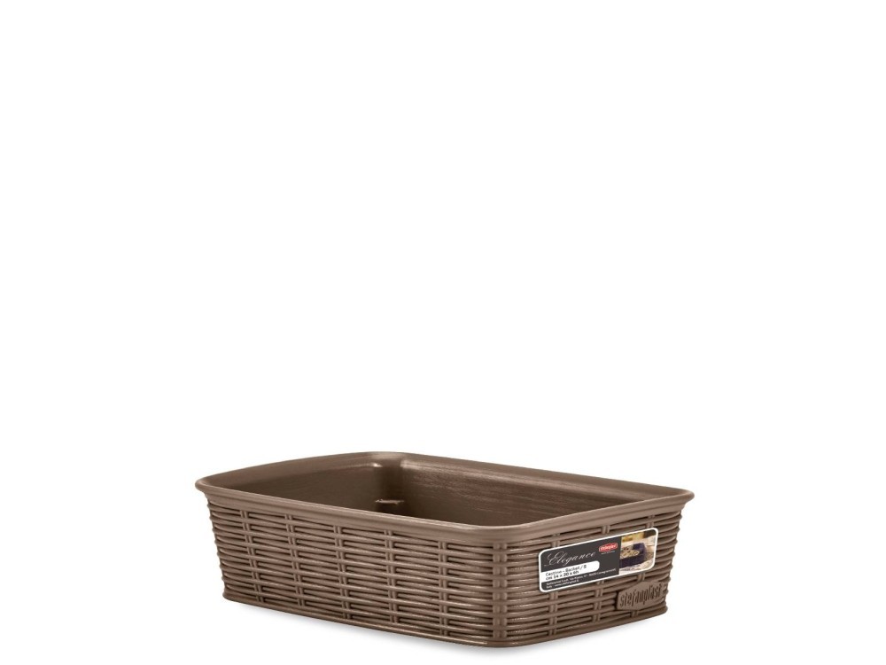 Elegance Rattan Effect Basket 20X14X6 Brown Stefanplast