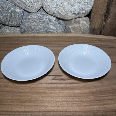 WEDGWOOD NANTUCKET Basket SET (2) 7'' OATMEAL / CEREAL / SOUP  BOWL BONE CHINA