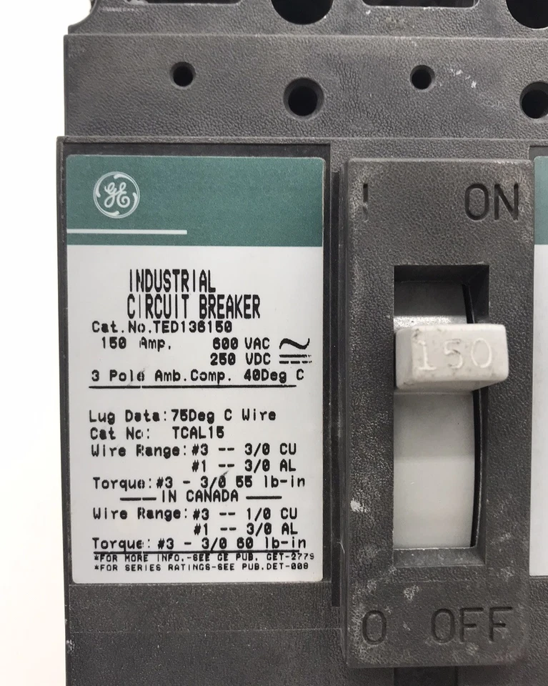 HOUSTON STOCK GE TED136150 TIPO TED 150 AMP REACONDICIONADO AIRE GRATIS 2 DÍAS COMPRA AHORA Foto 3 de 4