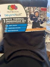Fruit Of The Loom Beyondsoft Boys Thermal Underwear Set Size XS 4/5