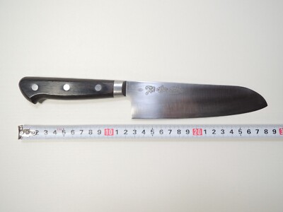 Japanese made Santoku kitchen knife Kikuhide 菊秀 作 V10 Special
