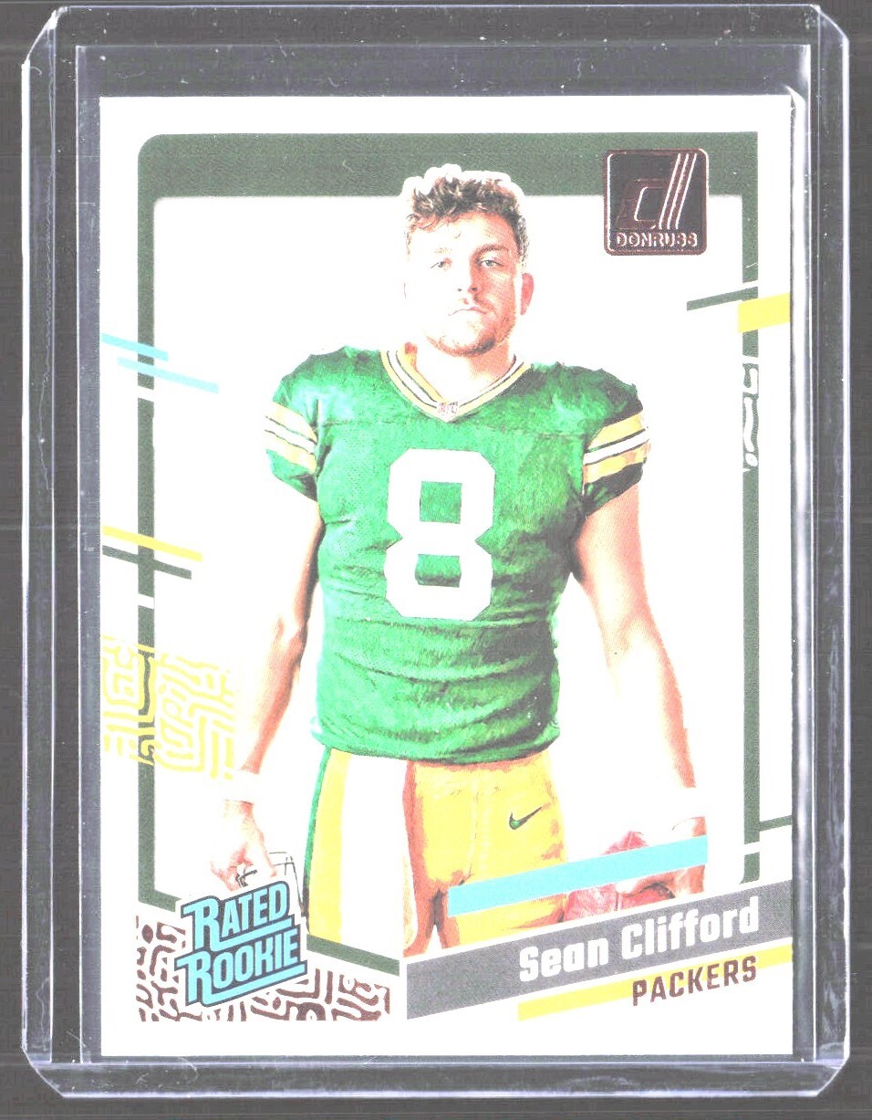 2023 302A Donruss Rated Rookie Portrait Sean Clifford Rookie Green Bay Packers