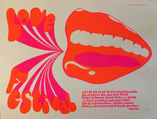 Listing image for Michael English poster - Love Festival UFO 67 Limited Edition Official Hapshash