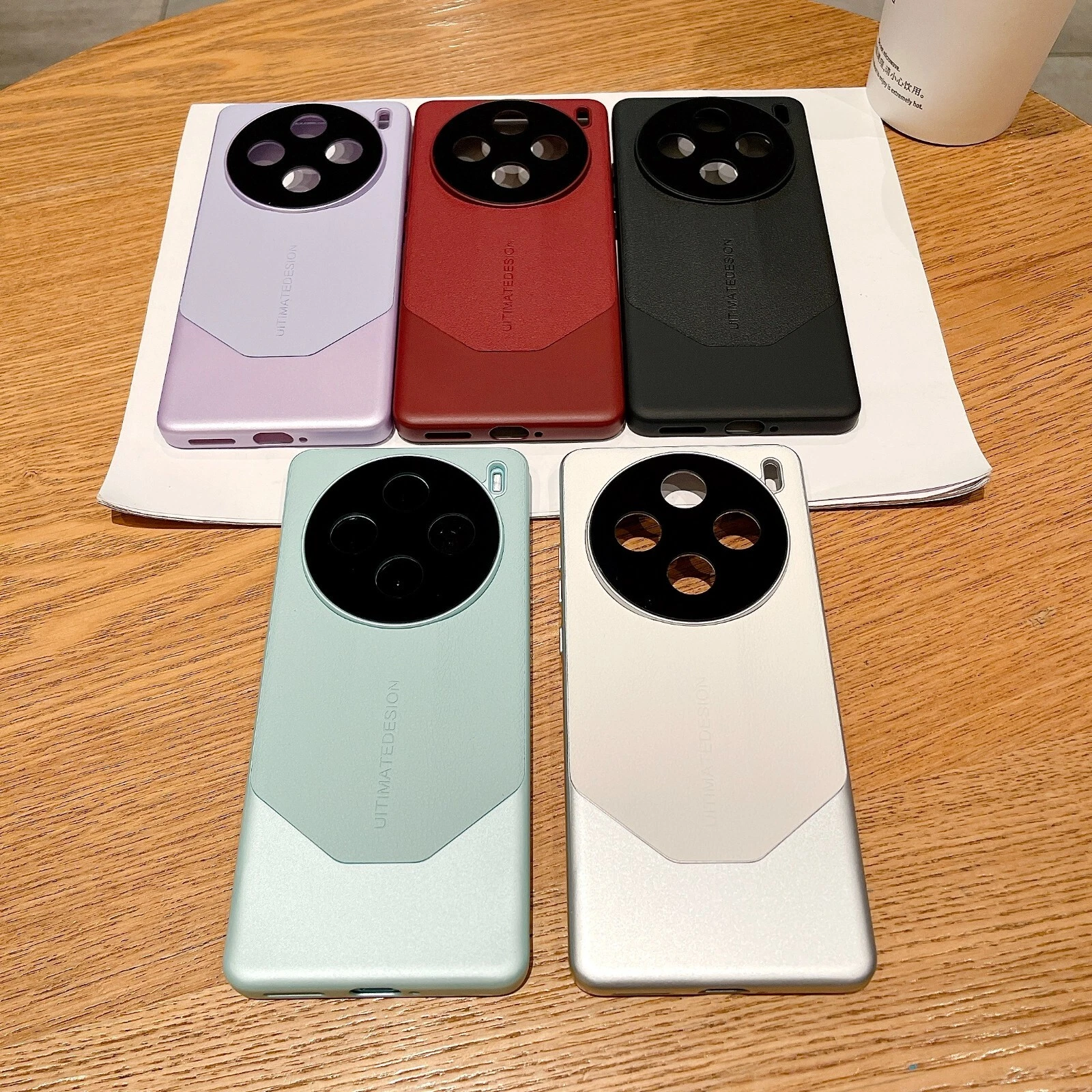 Luxury PU Leather lens protection Back case For vivo X200 Pro