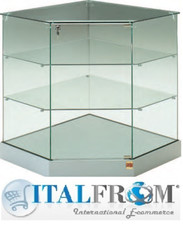Vetrina da Banco Espositiva Angolare Italfrom Arredo Negozio mis. 73 X 73 X H90