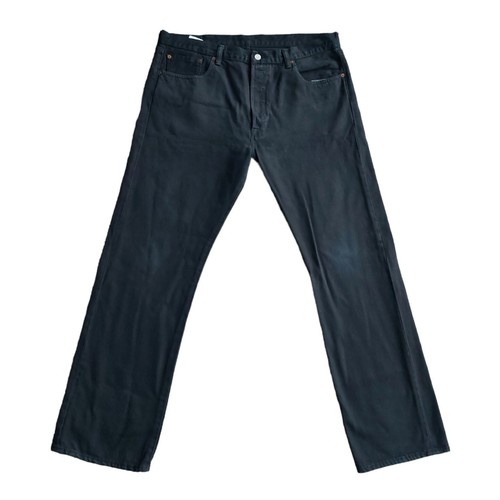 Levi's 501 Men's Jeans Black Denim Straight Leg Regular Fit Button Fly W38 L32