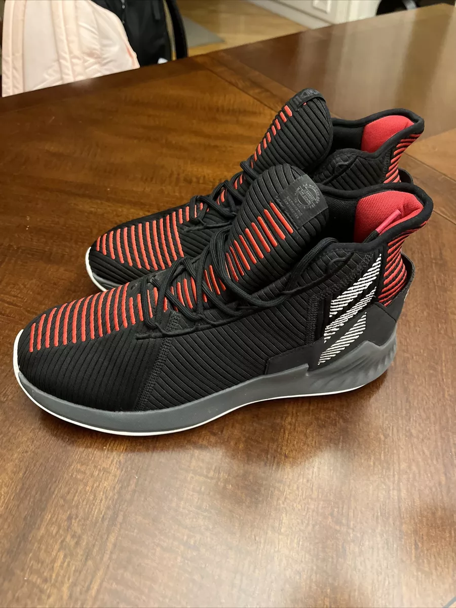 Adidas D Rose 9 Bred Shoes Black Red White AQ0039 Men's Size 9.5 RARE | eBay