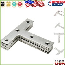 Rust-Resistant T Bracket Repair Plates 3.14" - 10pcs for Furniture Reinforcement