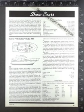 1980 3/4-page FEATURE/ad on Carver 30 3007 Aft Cabin motor yacht boat